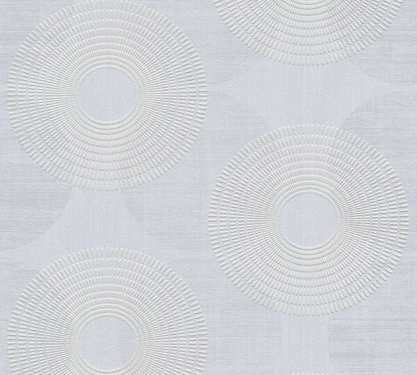A.S. Création | Vliesová tapeta na stenu Attractive 37832-2 | 0,53 x 10,05 m | biela, metalická, šedá