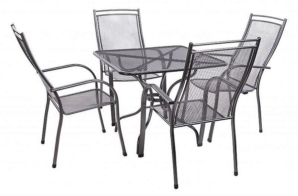 Záhradná kovová zostava PALMA IV. 1+4 Stôl 105 x 105 cm (u505)