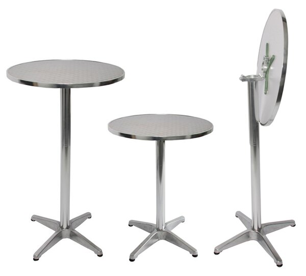 Barový bistro stôl okrúhly 11352, hliník - v70/110 x Ø60 cm