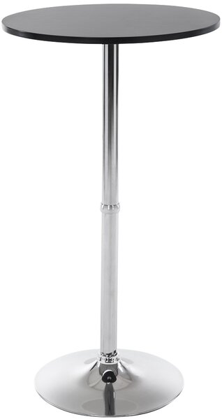 Barový stôl okrúhly DS25199, čierny / rám chróm - v108 x Ø60 cm