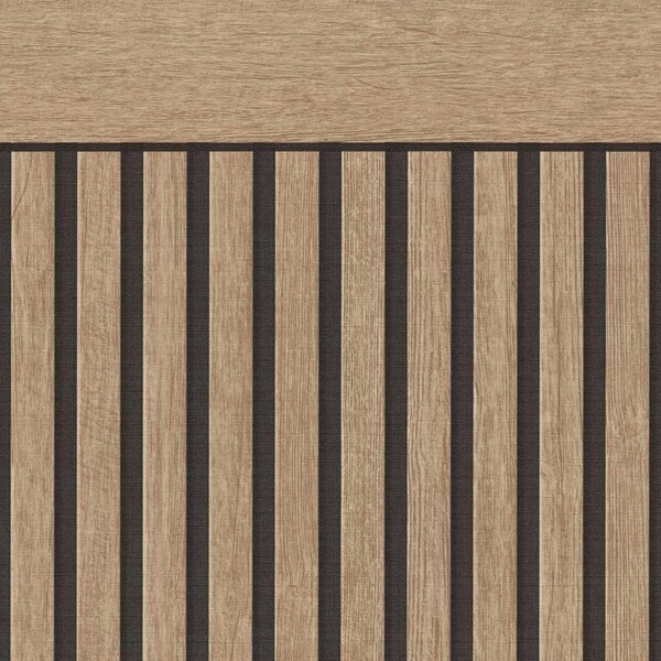 A.S. Création | Vliesový panel na stenu Elements 39744-4 | 1,06 x 5 m | hnedá, čierna