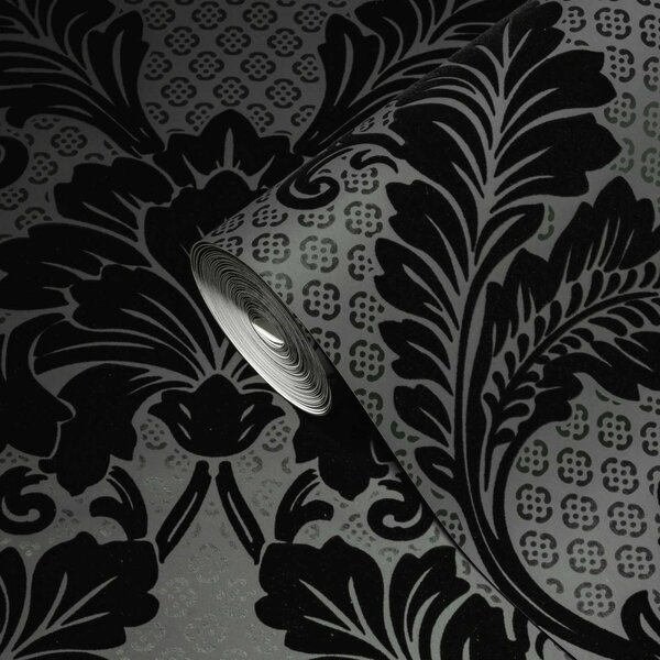 A.S. Création | Vliesová tapeta na stenu Luxury Wallpaper 30544-5 | 0,52 x 10 05 m | šedá, čierna