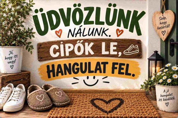 Plechová ceduľa Udvozlunk nálunk. Cípok Le, Hangalat fel. - Plechová tabuľa