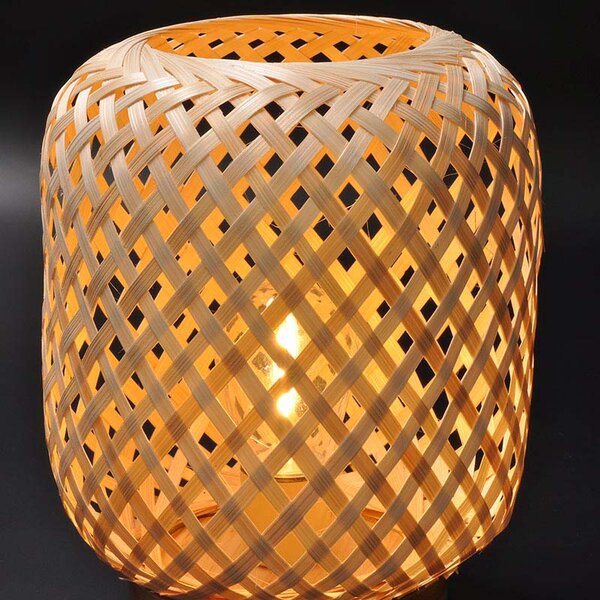 SOLIGHT Ratanová LED žiarovka s LED žiarovkou, teplá biela, 2x AAA, 19cm