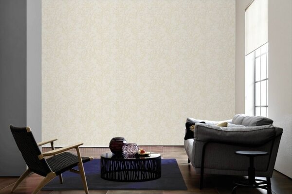 A.S. Création | Vliesová tapeta na stenu Versace 34497-1 | 0,70 x 10,05 m | metalická, krémová