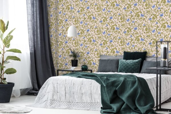 A.S. Création | Vliesová tapeta na stenu Versace 34325-6V | 0,70 x 10,05 m | ružová, zlatá, modrá
