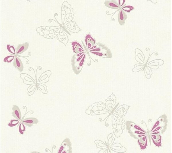 A.S. Création | Vliesová tapeta na stenu Happy Spring 34765-1 | 0,53 x 10,05 m | fialová, šedá, béžová