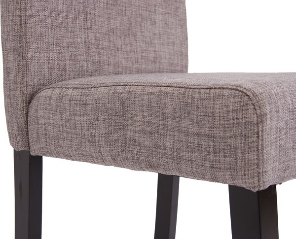 Jedálenská stolička Litta sivá látka (SET 2 ks) - Tmavo hnedá