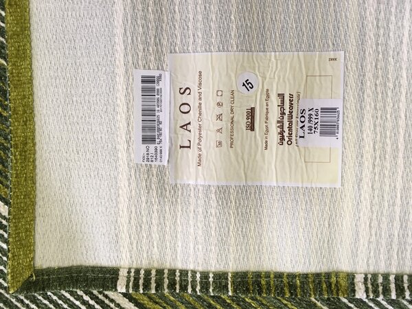 Oriental Weavers , PRE ZVIERATÁ: Prateľný Laos 140/999X, 55x85, zelená, chodba / predsieň