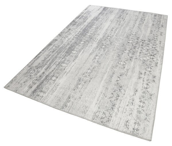 TKANÝ KOBEREC, 80/150 cm sivá, biela Esprit - Koberce