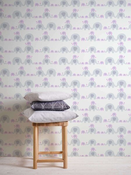 A.S. Création | Vliesová tapeta na stenu Little Love 38113-2 | 0,53 x 10,05 m | biela, šedá, ružová