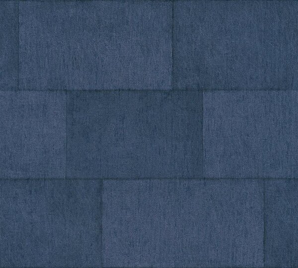 A.S. Création | Vliesová tapeta na stenu Titanium 3 38201-5 | 0,53 x 10,05 m | modrá, metalická