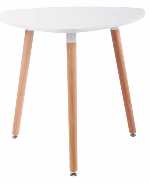 Kuchynský stôl drevený Abenra 80 natura - v75 x Ø80 cm - Biela