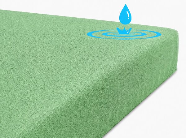 Didatex Froté nepremokavá Zelená napínacia plachta Rozmer: 90x200 cm