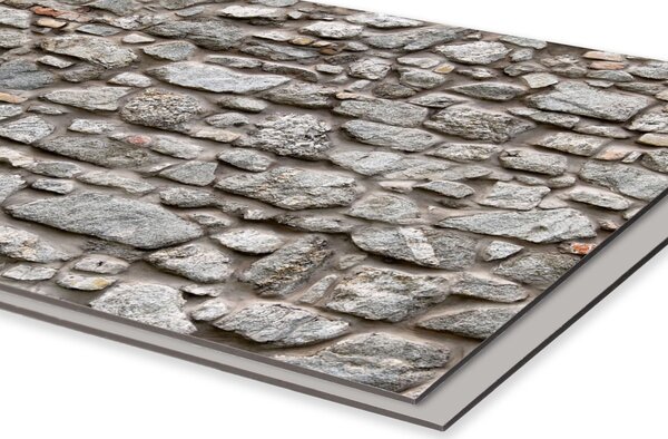 DIMEX | Dibond doska za kuchynskú linku | DBW-26060-255 Starý kamenný múr | 260 x 60 cm