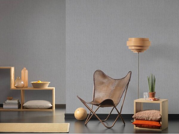 A.S. Création | Vliesová tapeta na stenu Casual Living 3443-28V | 0,53 x 10,05 m | metalická, šedá