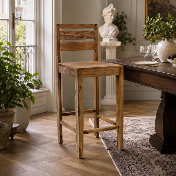 Stolička barová 45x110x45 indický masív palisander