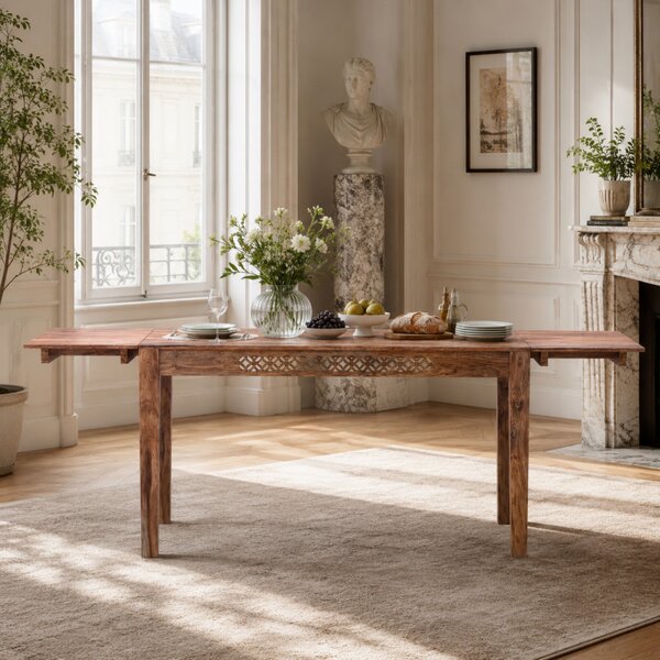 Rozkladací stôl Mira 140/220x90 indický masív palisander