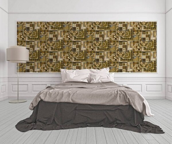 A.S. Création | Vliesová tapeta na stenu Versace 37048-3 | 0,70 x 10,05 m | čierna, biela, zlatá, šedá