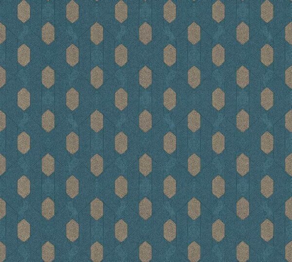 A.S. Création | Vliesová tapeta na stenu Absolutly Chic 36973-4 | 0,53 x 10,05 m | modrá, hnedá, béžová