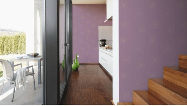 A.S. Création | Vliesová tapeta na stenu Trendwall 36784-2 | 0,53 x 10,05 m | fialová, zlatá