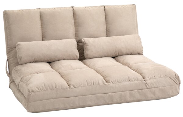 HOMCOM Polohovateľné kreslo s 3 polohami 102x73x60cm béžová