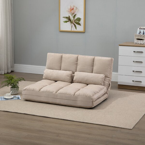 HOMCOM Polohovateľné kreslo s 3 polohami 102x73x60cm béžová