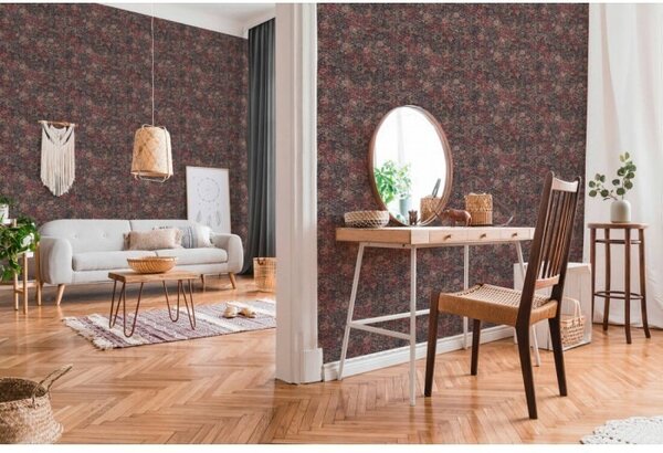 A.S. Création | Vliesová tapeta na stenu New Walls 37391-3 | 0,53 x 10,05 m | viacfarebná, červená, zlatá, ružová