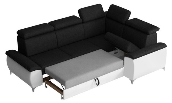 Mirjan24 Rohová sedačka Chester B, Dostupné poťahy: ekokoža Soft 017 + Malmo New 96, Strana: pravá 5902928074109