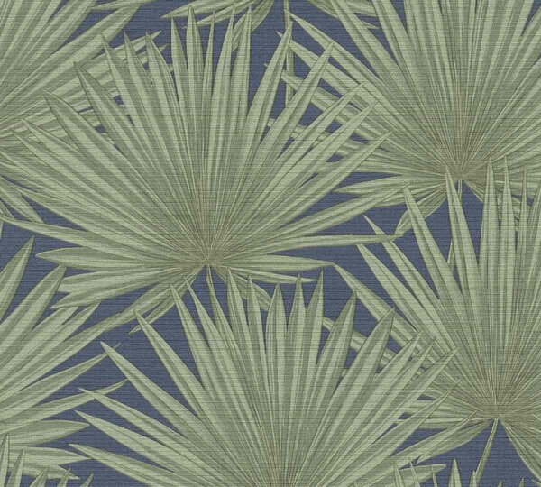 A.S. Création | Vliesová tapeta na stenu Antigua 39090-5 | 0,53 x 10,05 m | zelená, modrá