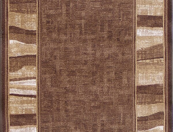 Associated Weavers , Protišmykový behúň na mieru Linea 44, šíre 100 cm, hnedá, chodba / predsieň