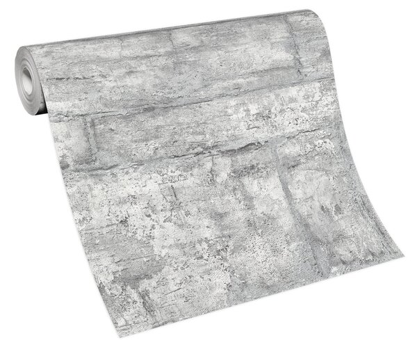 DIMEX | Vliesová tapeta na stenu 1022231V | 0,53 x 10,05 m | metalická, šedá