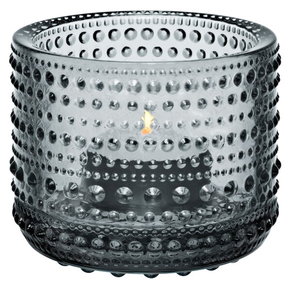 Sklenený svietnik Kastehelmi 6,4 cm – Grey