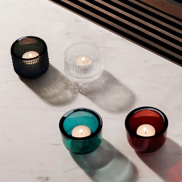 Sklenený svietnik Kastehelmi 6,4 cm – Grey