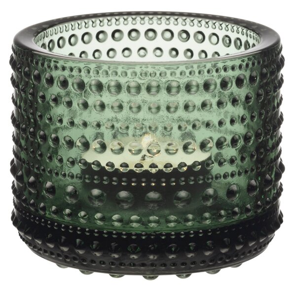 Sklenený svietnik Kastehelmi 6,4 cm – Pine Green