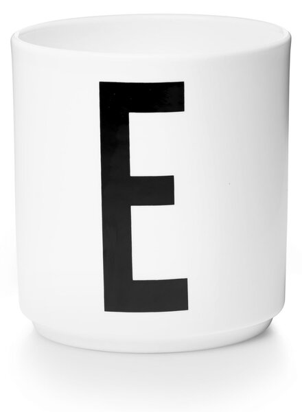 Porcelánový hrnček/dózička Letters E
