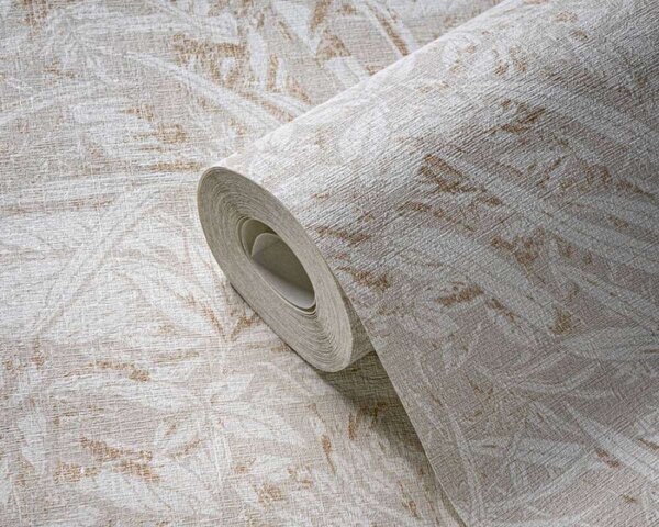 A.S. Création | Vliesová tapeta na stenu Smart Surfaces 39560-1 | 0,53 x 10,05 m | šedá, krémová, hnedá