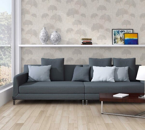 A.S. Création | Vliesová tapeta na stenu Borneo 32265-3 | 0,53 x 10,05 m | strieborná, béžová