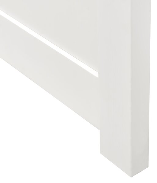 Posteľ biela borovicové drevo MDF 90 x 200 cm s čelom minimalistický škandinávsky štýl spálňa detská izba