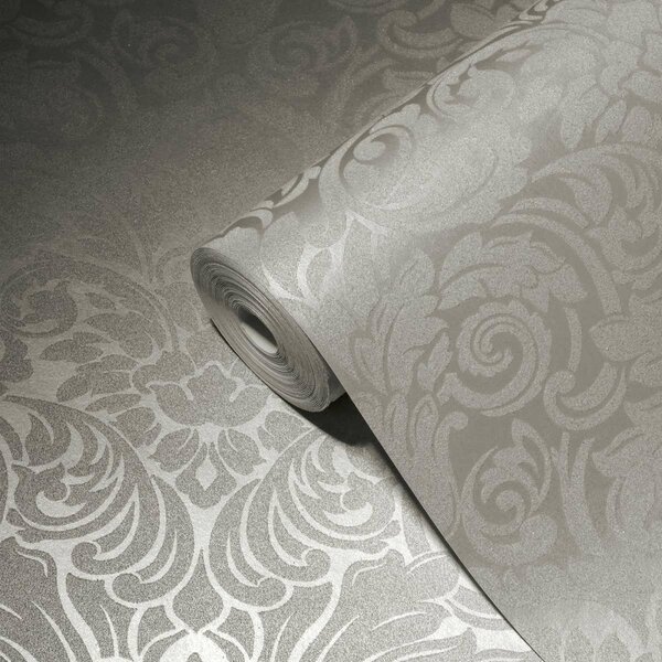A.S. Création | Vliesová tapeta na stenu Luxury Wallpaper 30545-1 | 0,52 x 10 05 m | metalická, krémová