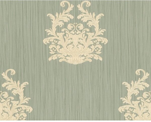 A.S. Création | Vliesová tapeta na stenu Nobile 95861-2 | 0,70 x 10,05 m | zelená, metalická