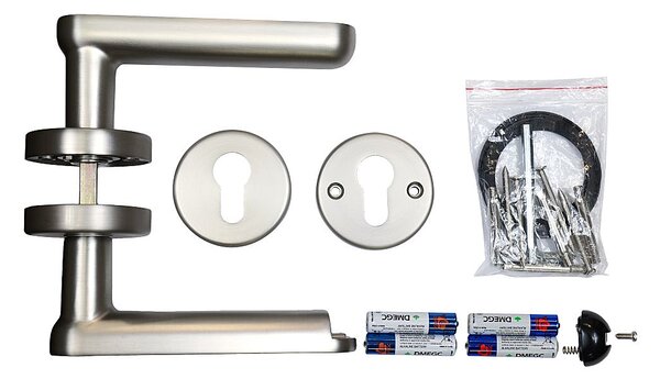 Chytrá kľučka Richter Slovak Smart Touch Handle H.03. (NIMAT), kľučka-kľučka, Otvor na cylindrickú vložku PZ, Richter nikel matný