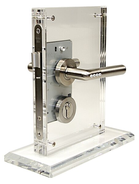 Chytrá kľučka Richter Smart Handle SET H.02/ EN.304.BS, kľučka-kľučka, Otvor na cylindrickú vložku PZ, RICHTER Nerez matný