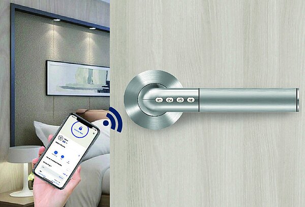 Chytrá kľučka Richter Smart Handle SET H.02/ EN.304.BS, kľučka-kľučka, Otvor na cylindrickú vložku PZ, RICHTER Nerez matný