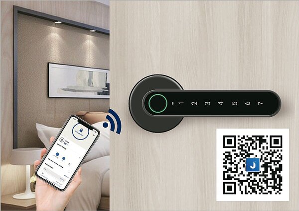 Chytrá kľučka Richter Slovakia Smart Touch Handle H.03.(CE), kľučka-kľučka, Otvor na cylindrickú vložku PZ, RICHTER Čierna matná