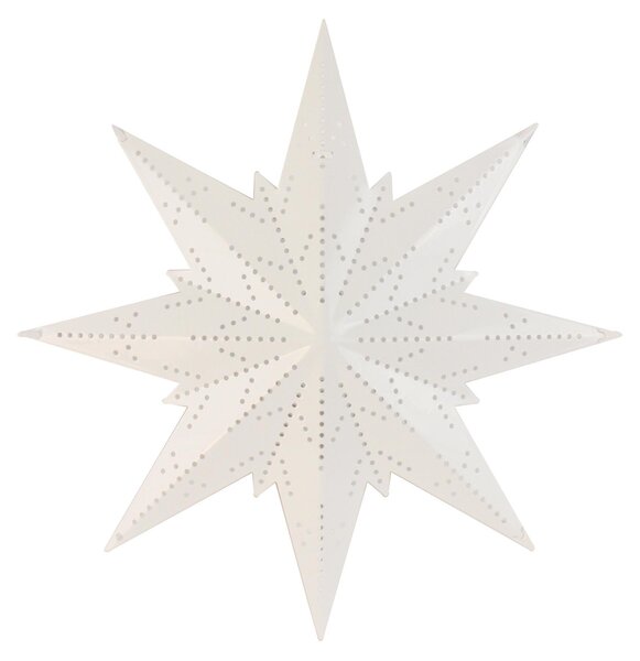 Plechová svietiaca hviezda White Mini