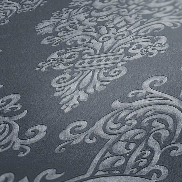 A.S. Création | Vliesová tapeta na stenu Pure Elegance 39765-7 | 0,53 x 10,05 m | šedá, metalická