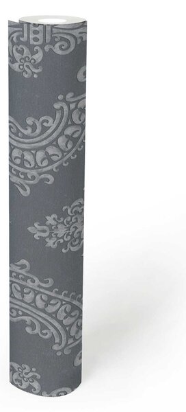A.S. Création | Vliesová tapeta na stenu Pure Elegance 39765-7 | 0,53 x 10,05 m | šedá, metalická