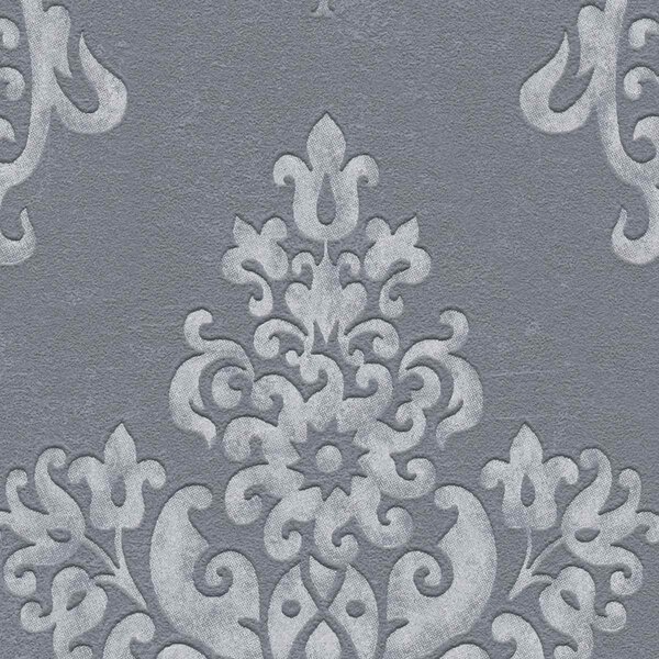 A.S. Création | Vliesová tapeta na stenu Pure Elegance 39765-7 | 0,53 x 10,05 m | šedá, metalická