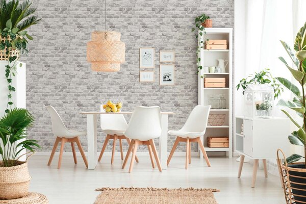 A.S. Création | Vliesová tapeta na stenu Elements 38814-4 | 0,53 x 10,05 m | šedá, biela
